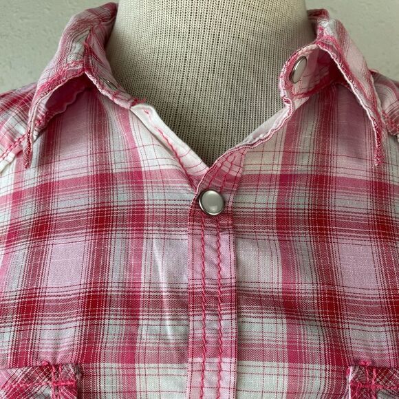 INC International Concepts Snap Down Full Sleeve Top Size L EUC - Picture 3 of 9